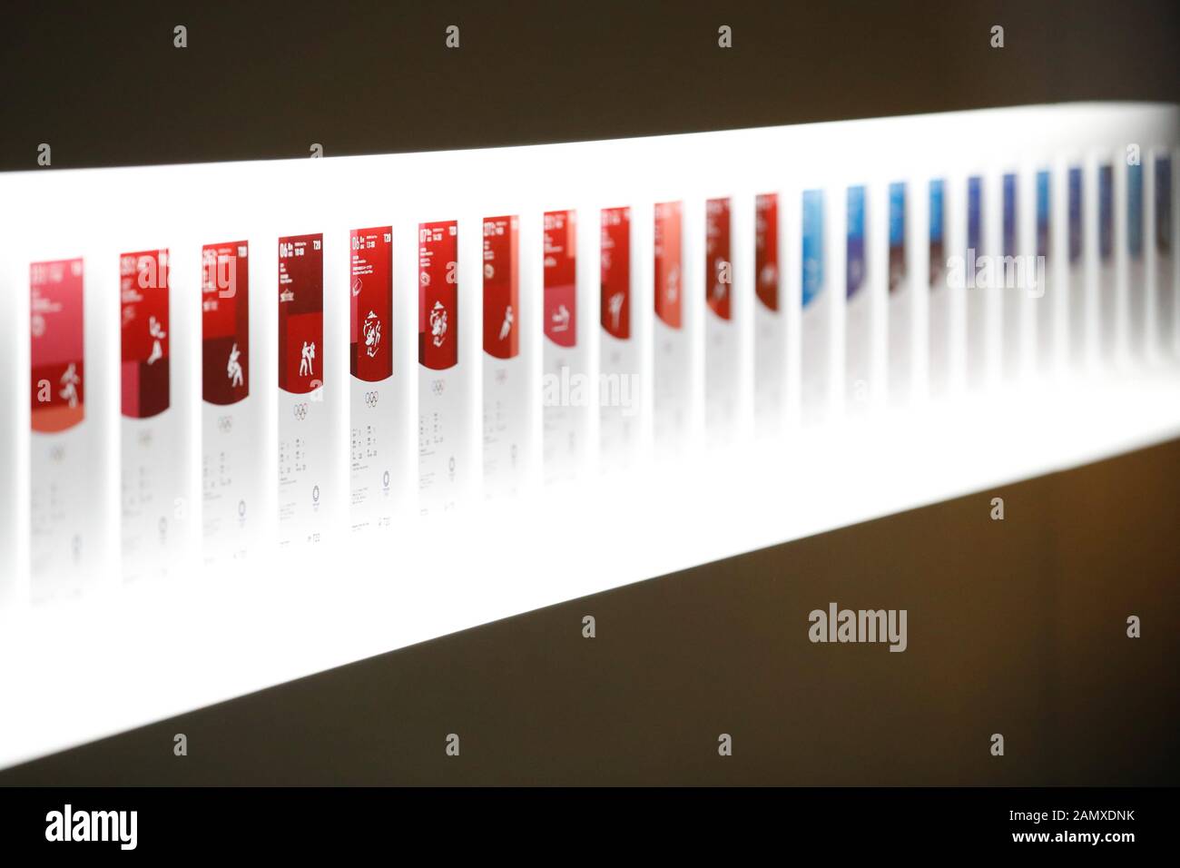 General view, 15 GENNAIO 2020 : Gli Organizzatori dei Giochi Olimpici e Paralimpici di Tokyo 2020 annunciano la progettazione di biglietti per gli spettatori a Tokyo, Giappone. Credito: Sho Tamura/Aflo Sport/Alamy Live News Foto Stock