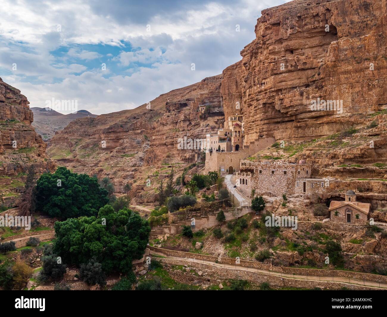 San Giorgio monastero ortodosso di Wadi Qelt Foto Stock