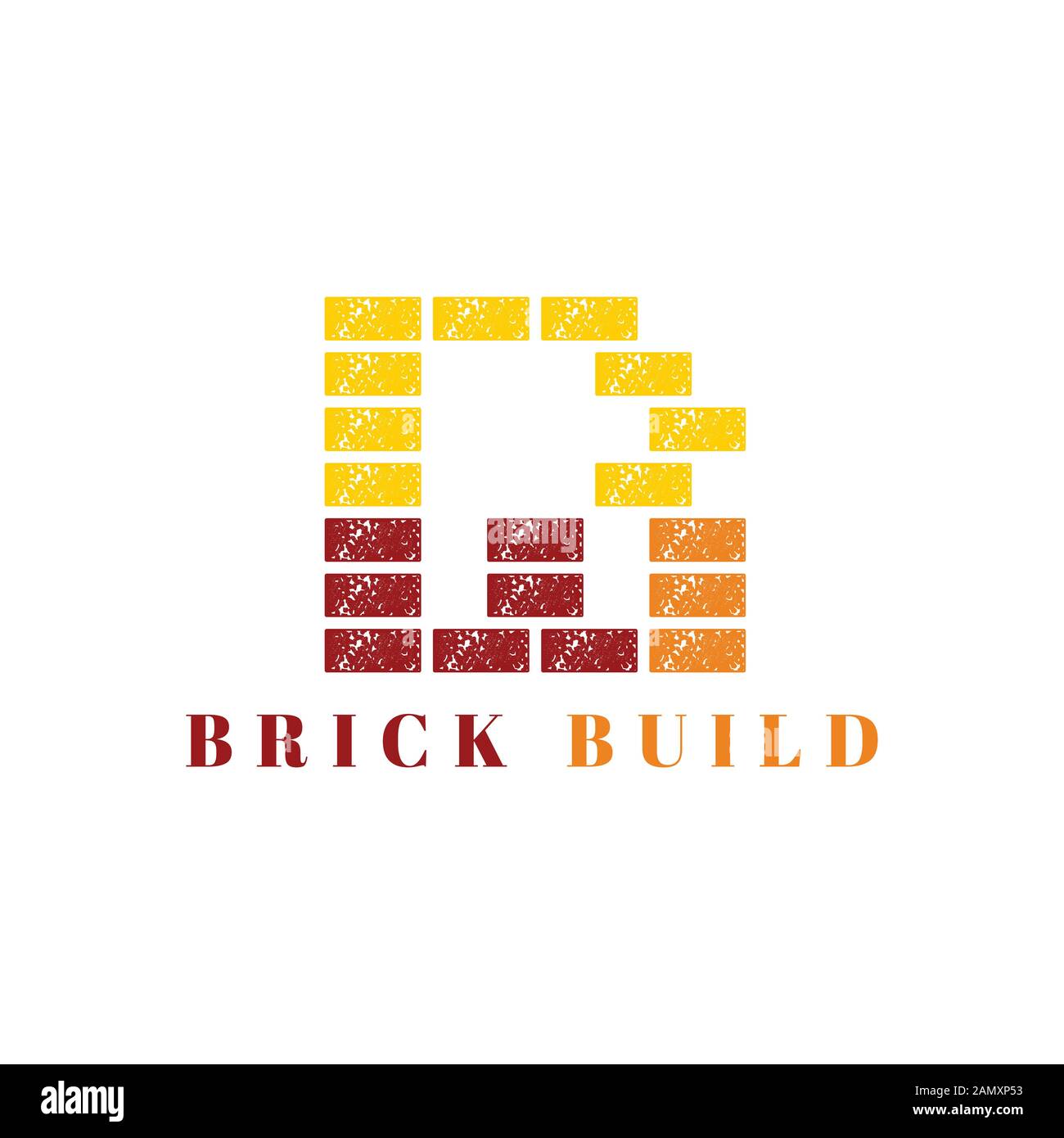 Lettera iniziale B R Moderna. Costruzione Di Mattoni, Costruzione Di Idee Di Logo. Design del logo Inspiration. Illustrazione Vettore Modello. Isolato Su Sfondo Bianco Illustrazione Vettoriale