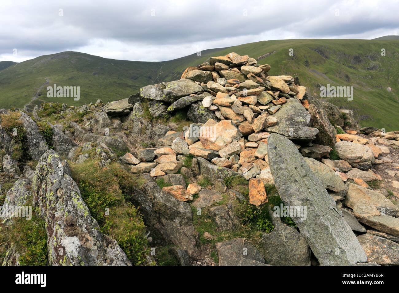 Vista di Sheffield Pike Fell, Glenridding, Lake District National Park, Cumbria, Inghilterra, Regno Unito Sheffield Pike Fell è uno dei 214 Wainwright Bells. Foto Stock