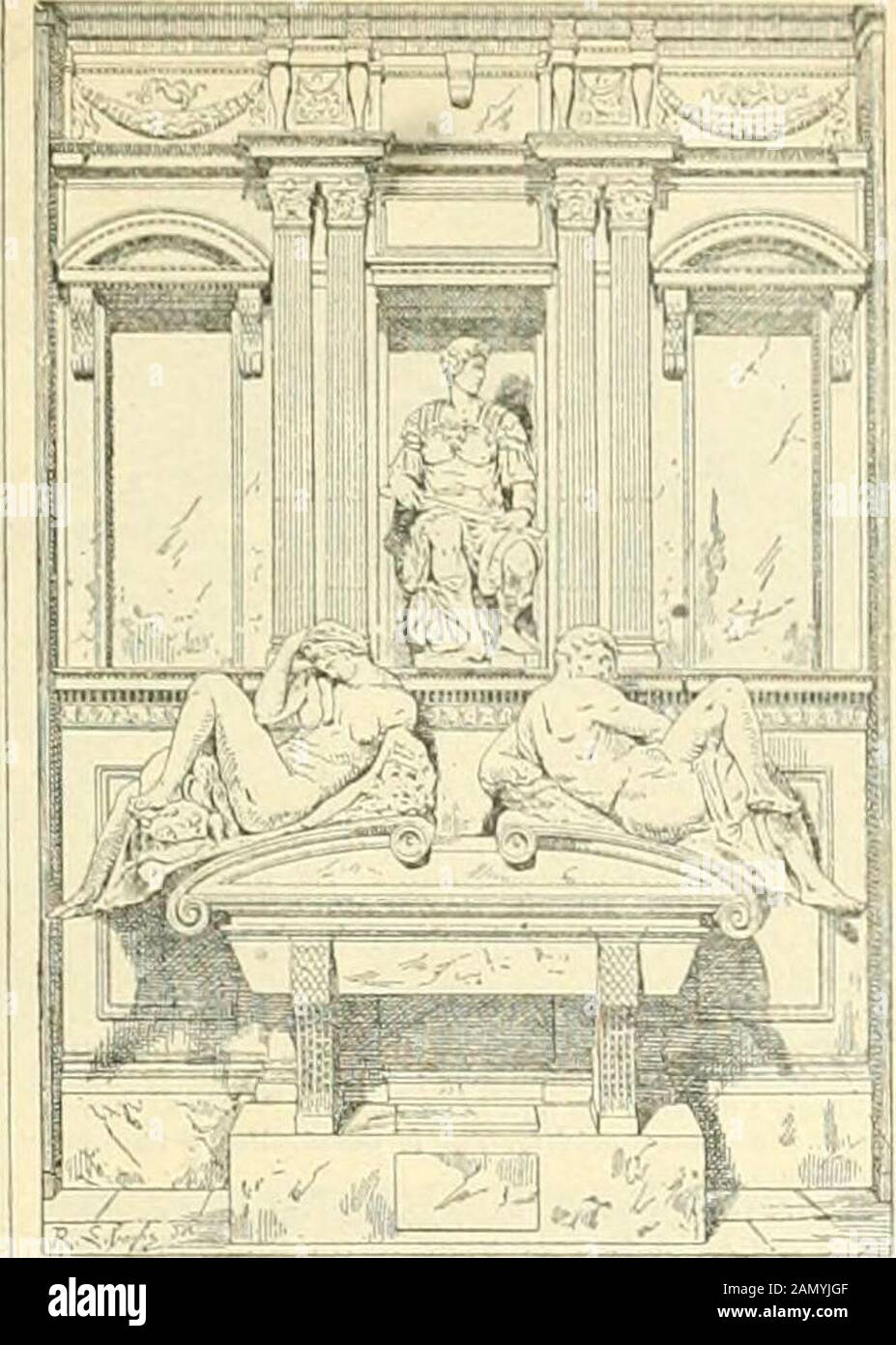 Larousse universale 2 volumi; nouveau dictionnaire enciclopédique publié sous la direction de Claude Augé . Tombeau de Julien de Médicis. Dicis, m. en 1519. Il acquit le duché dUrbino ;mais figlio orgueil excessif le fit délester : - Son filsnaturel, Alexandre, premierduc de Florence, assassiné parLorenzino de Médicis, aprèsavoir mené une vie criminellet dissolue (1510-1537) ; - Cosme, Premier Grand-duc deToscane (1574). Il agran-dit considérafillement son do-maine et fit exécutter dim-portants travaux de voirie etde fortification ; François-Marie, son fils (1541-1B8) . quilui succéda, fut Foto Stock