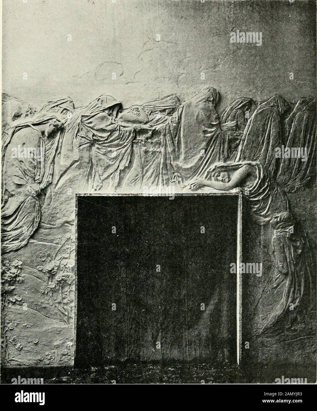 Trieste . &lt; &lt;Q u OS uco H aiOUcs Ouc« TRIESTE 93 non hanno avuto la forza di credo anche un vero centro artistico, non dive me-ravigliarsi chi Sappia i moli requisiti che deve offre un luogo per essere propizio. LEONARDO BISTOLFI : IL FUNERALE. (Museo REVOLTELLA. Alle arti, e quanto difficile posa avalli una città nuova, vivvente di traffici e diindustrie. Verrà for,5e tempo che la ferrea vita di una città commerciale avrà la suaprozione naturale nellazzurro mondo dellarte e le due forme antinomiche di attività 9A- ITALIA ARTISTICA umana si fonderanno, ma questa armonia non è a Foto Stock