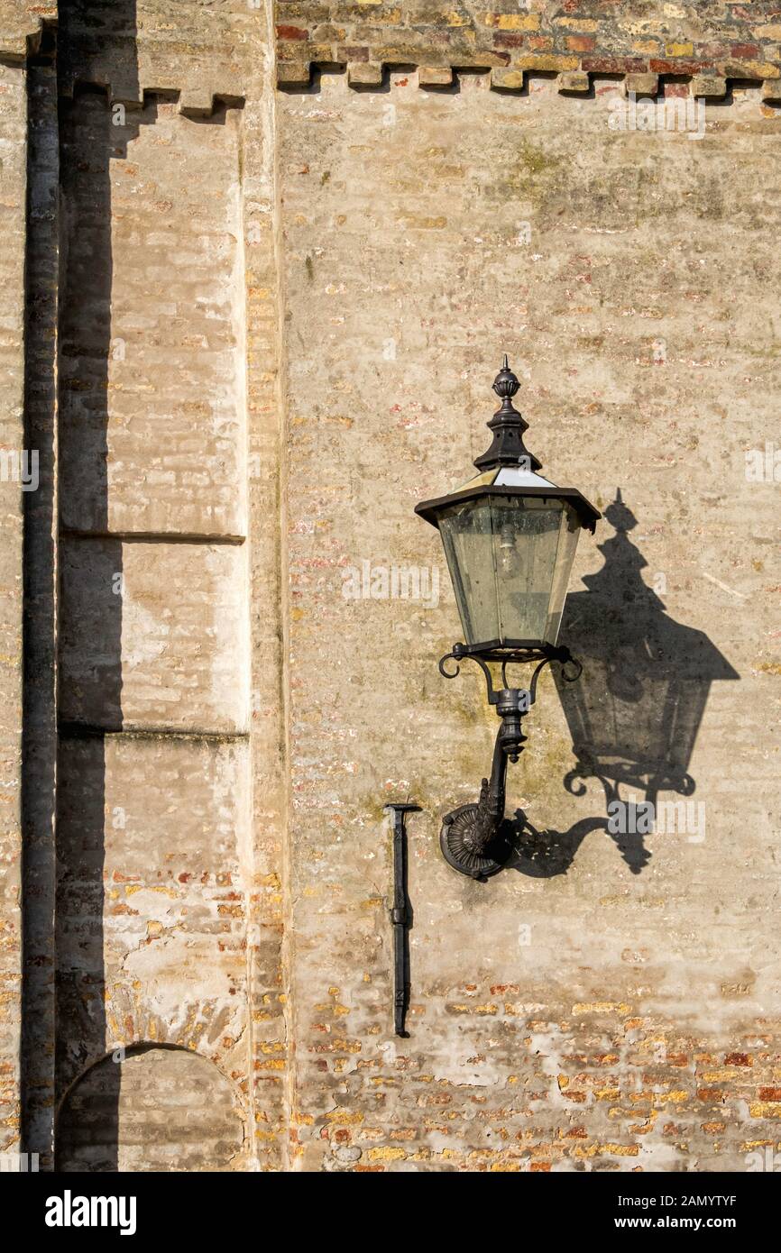Kastellet fortezza militare, lampada dettaglio all ingresso della cittadella di Copenhagen, Danimarca Foto Stock