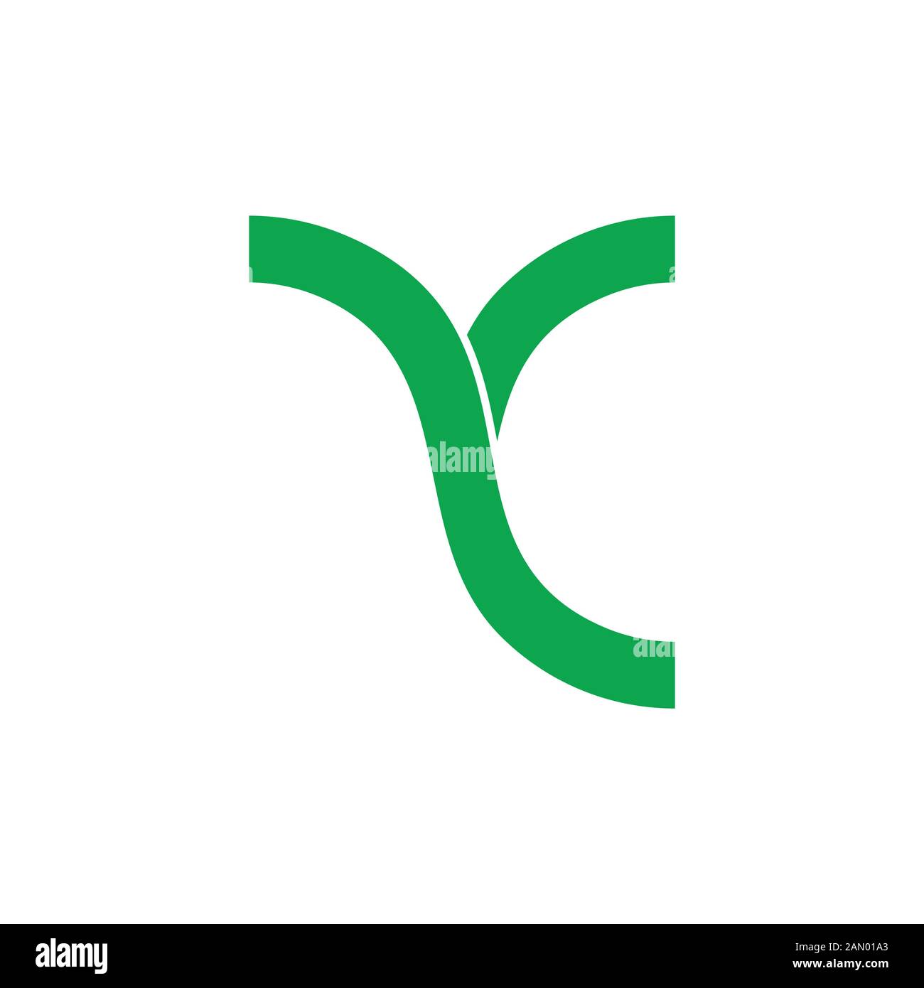 lettera yc geometrico link semplice linea vettore logo Illustrazione Vettoriale