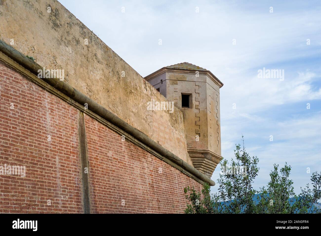 Portoferraio, l'isola d'Elba mura fortilizio di Fort Stella, Italia Foto Stock