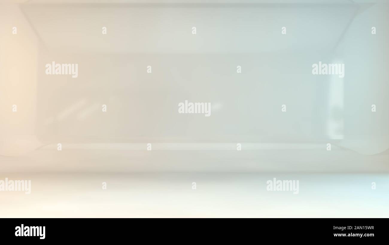 Design posteriore vuoto.3d illustrazione.Spazio Vuoto sfondo pavimento.luce solare e luce da studio Foto Stock