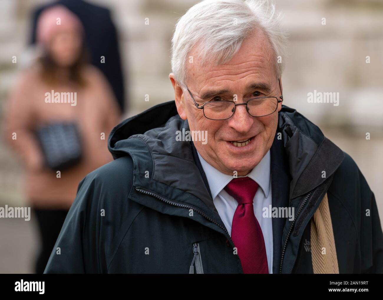 Londra UK 15th Gen.2020 John Mcdonnell, cancelliere ombra a Whitehall London UK Credit Ian DavidsonAlamy Live News Foto Stock