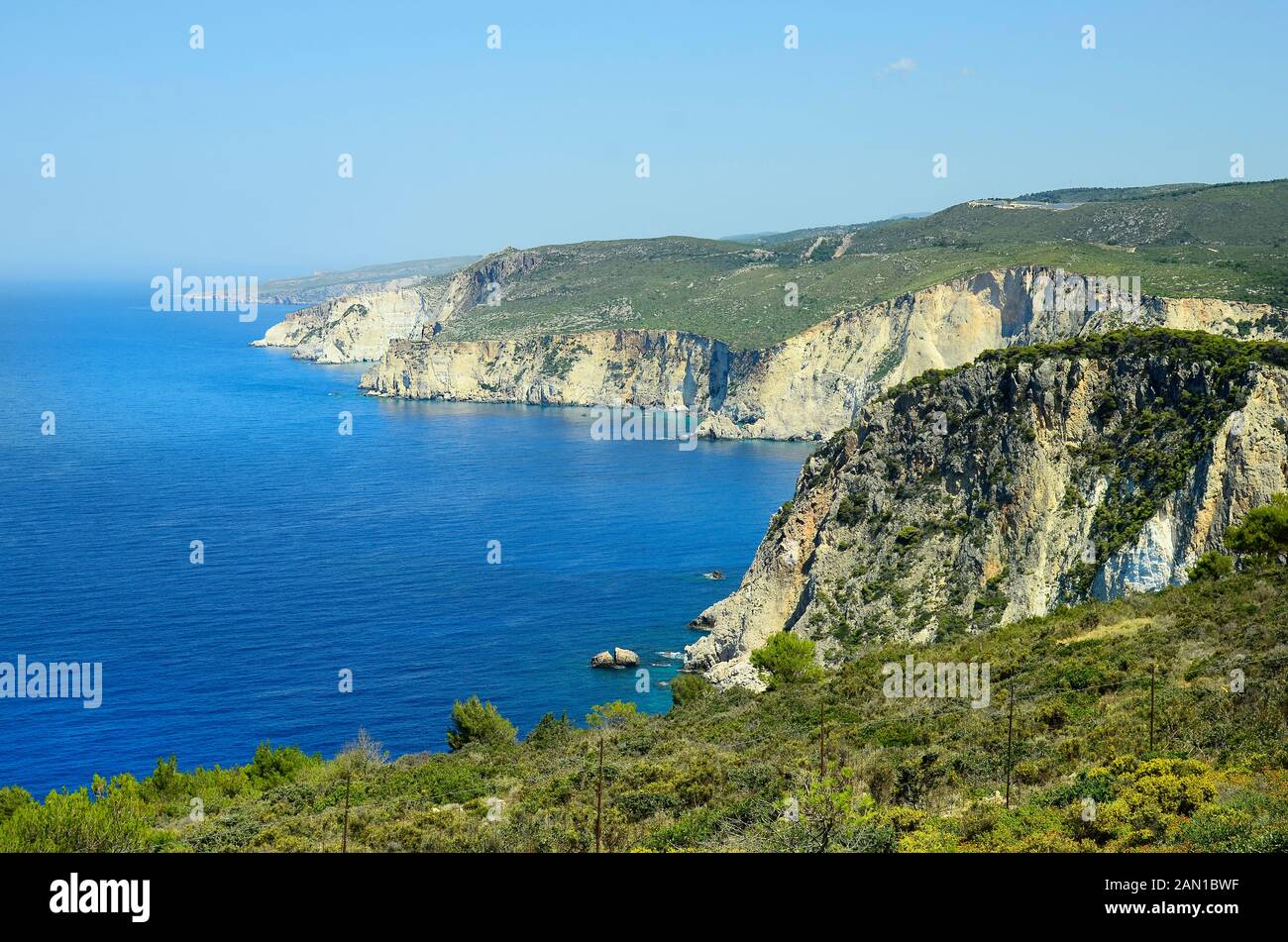 Grecia ZANTE, costa intorno a Keri Foto Stock