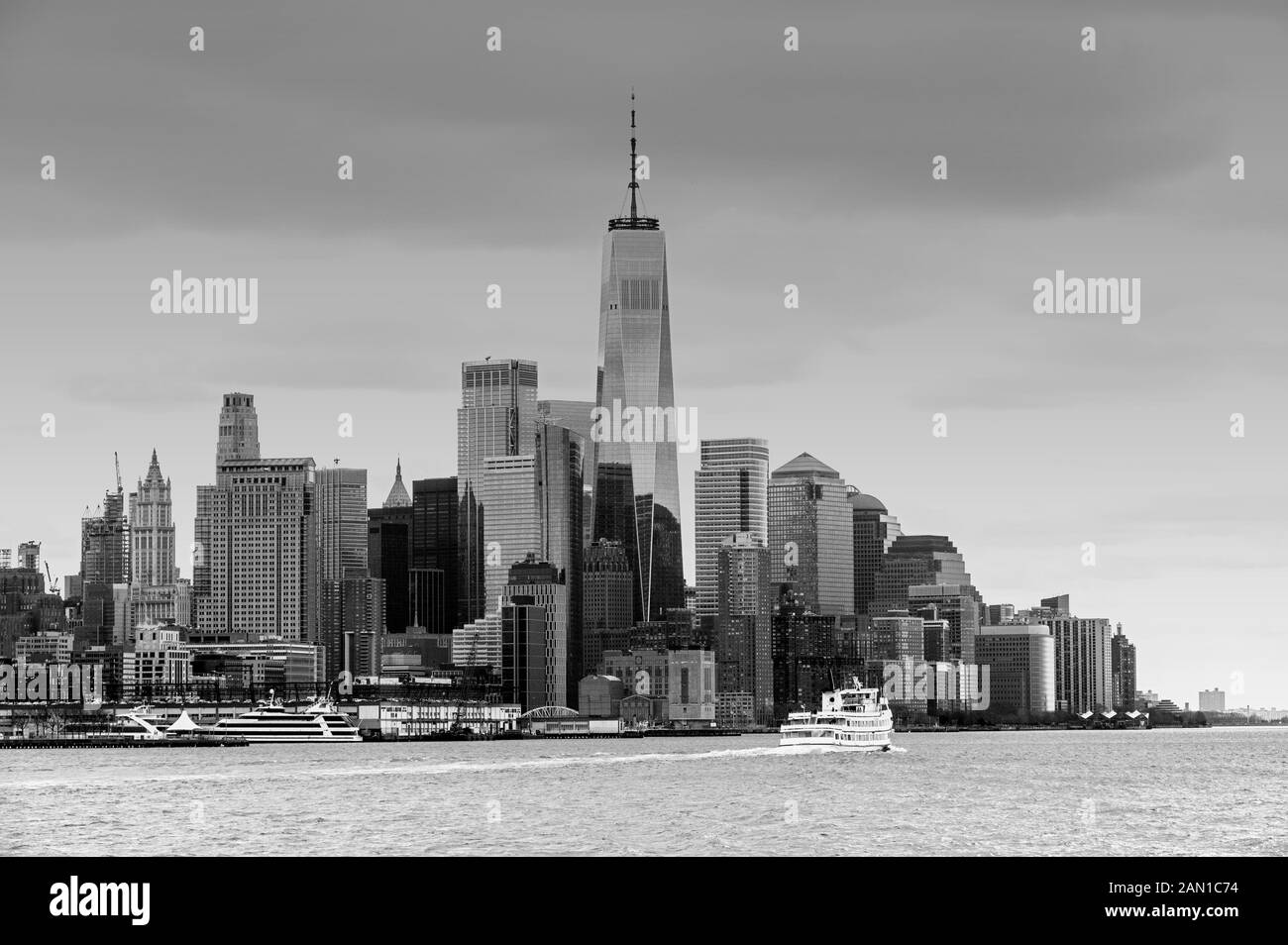 Lo splendido skyline Di Lower Manhattan a New York City, Stati Uniti d'America 2018. Foto Stock