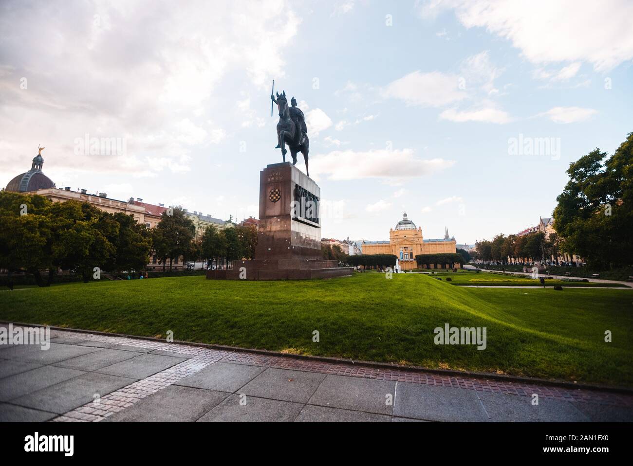 Statua del re Tomislav Foto Stock