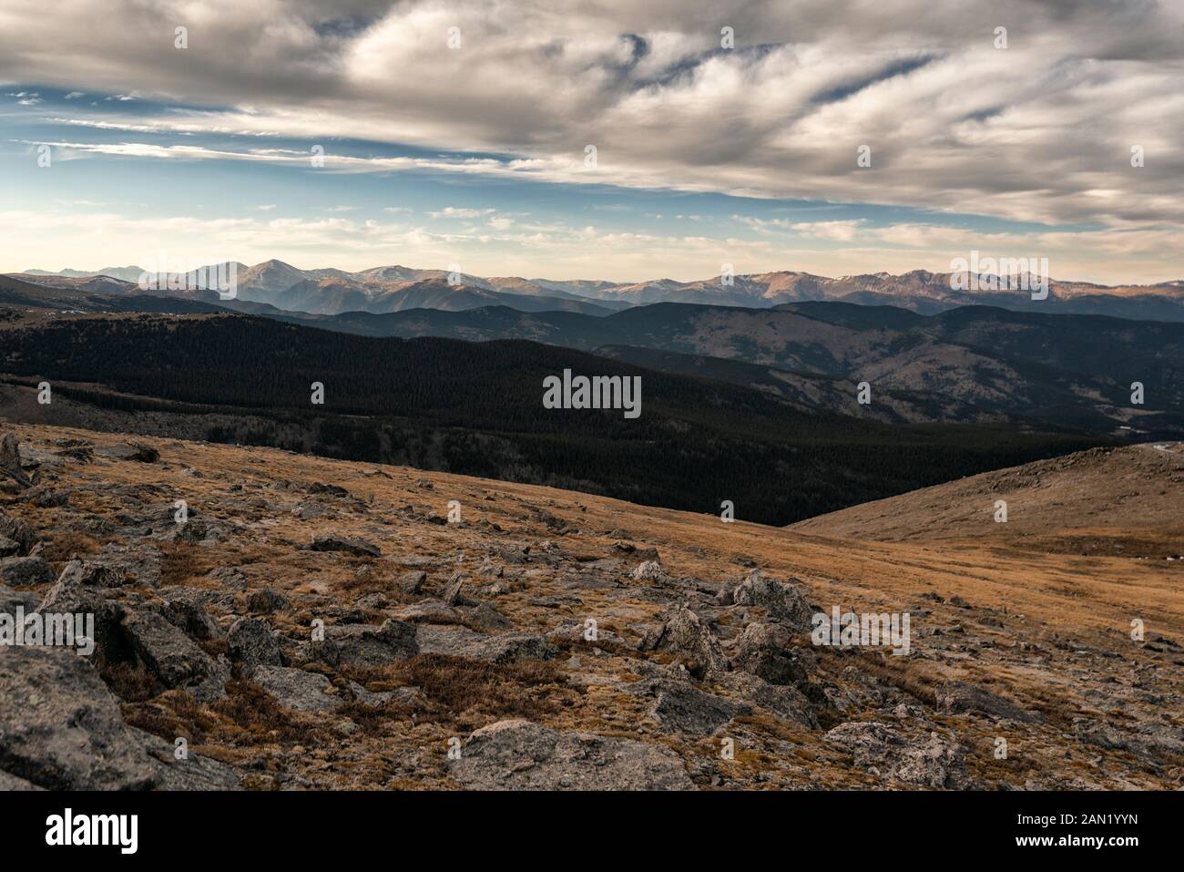 Paesaggio di montagna in Colorado, Stati Uniti Foto Stock