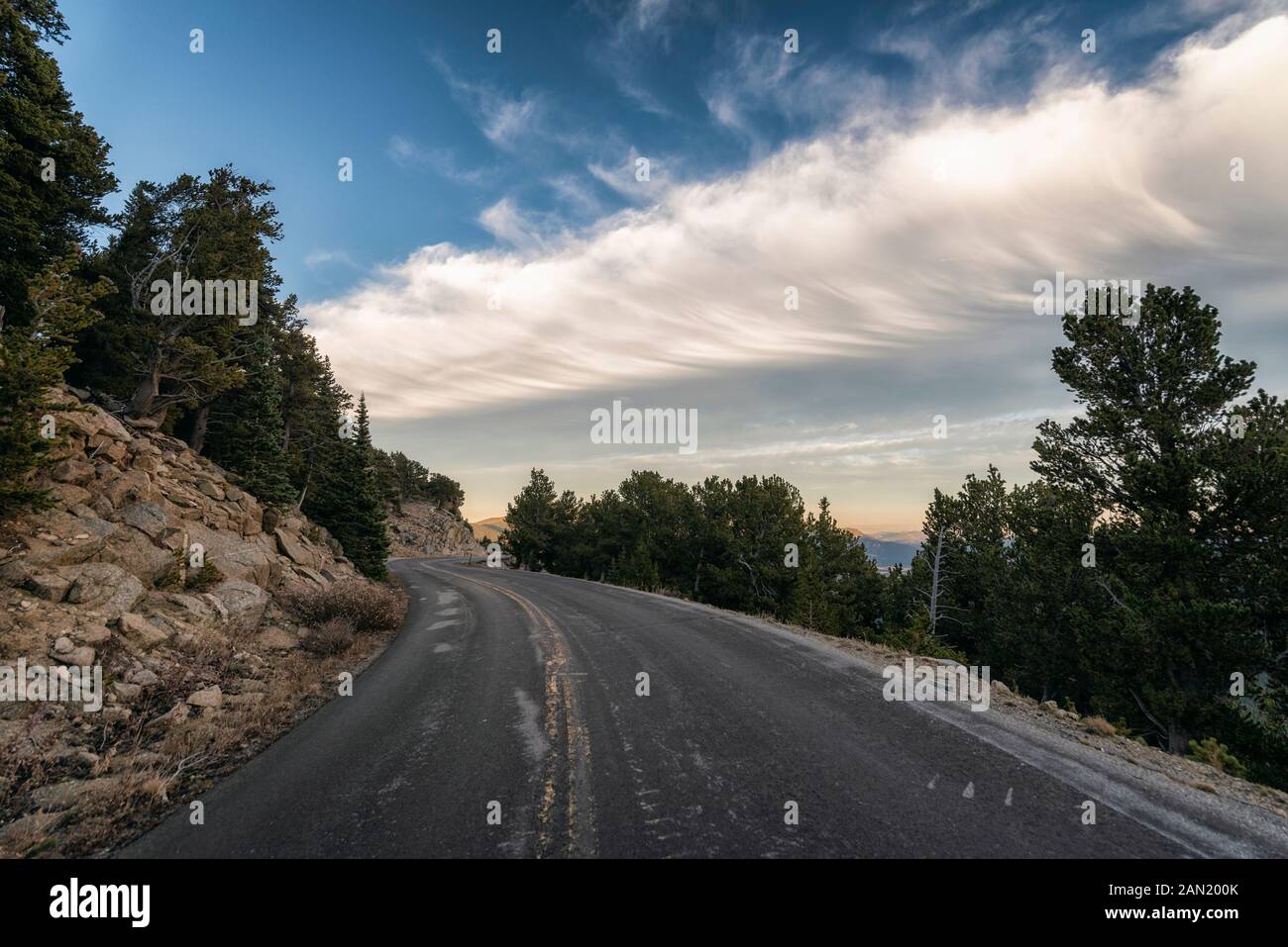 Mount Evans Road vicino a Denver, Colorado Foto Stock