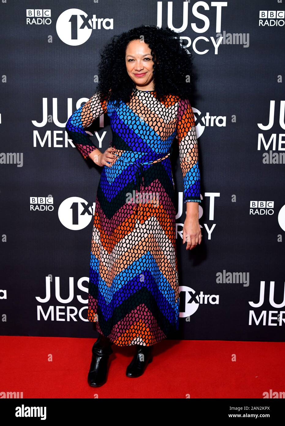 Kanya King partecipa allo screening speciale del Regno Unito Di Just Mercy tenutosi al Vue Cinema di Leicester Square a Londra. Foto Stock