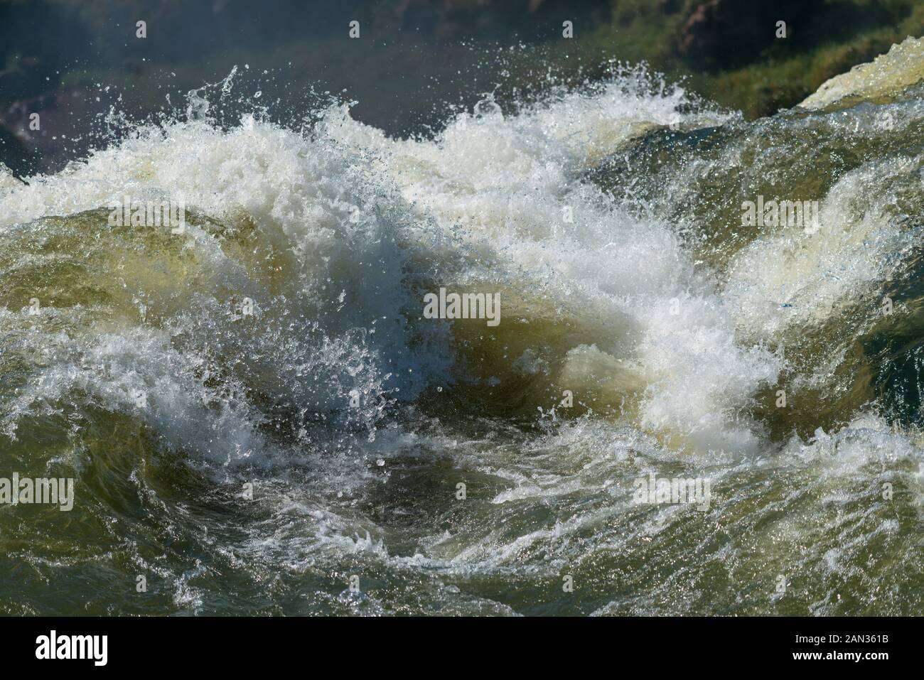 Circuito superiore, Cataratas del Iguazú o Cascate di Iguassù, Parco Nazionale Iguzú, Patrimonio Naturale UNESCO, Provincia Misiones, Argentina, America Latina Foto Stock