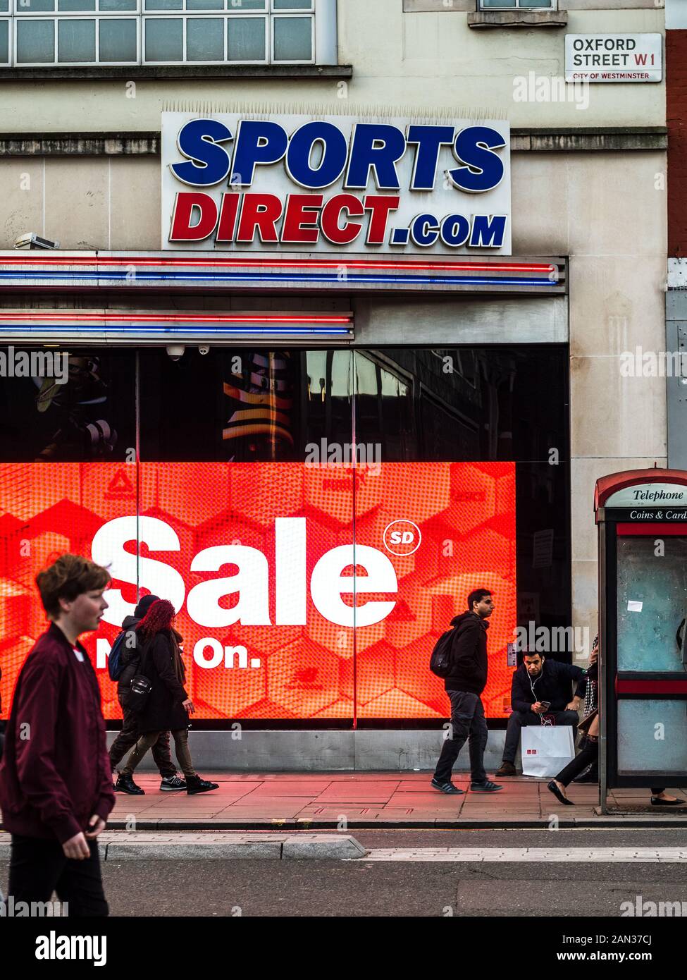 Sports Direct Store Oxford Street Central London Foto Stock