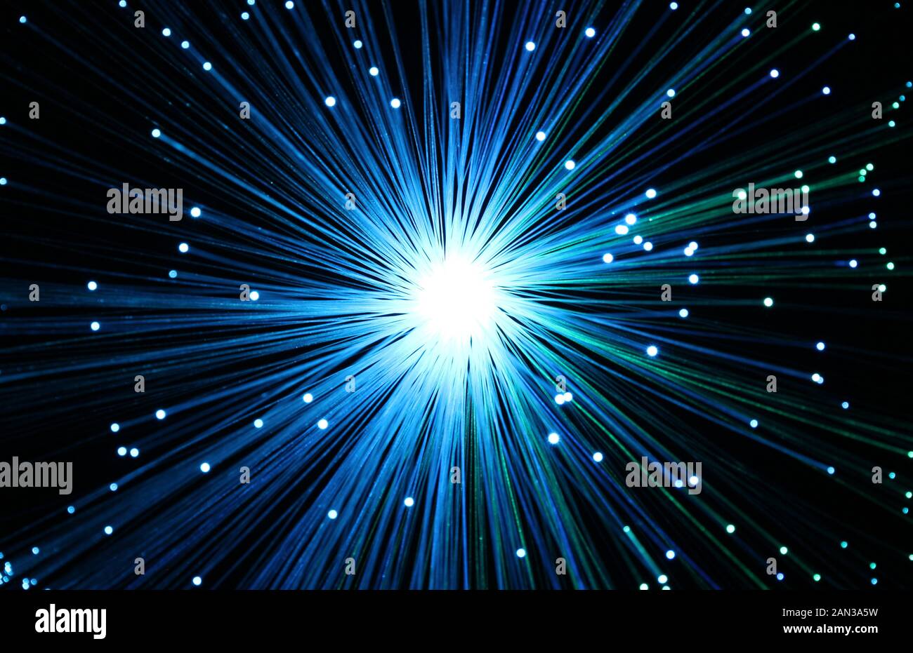 Di luce a fibre ottiche Foto Stock