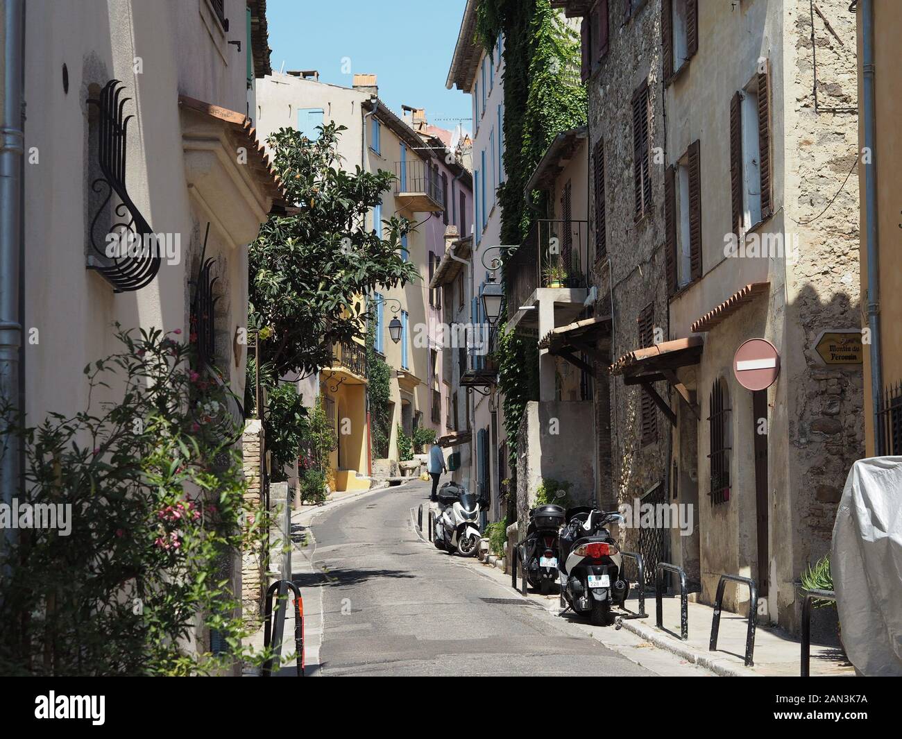 Escursione fino a Chateau-Musee Grimaldi, Cagnes-Sur-Mer Foto Stock