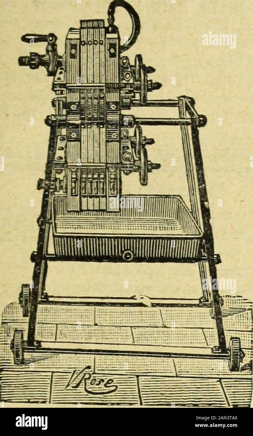 Revue de viticulture : organe de l'Agriculture des régions viticoles . raphique de Grenoble (1897) Sadresser à M. Henri LACOSTE DOMAINE DE CAMPASTIÉ. Près PUY-LÉVÊQUE (LOTTO) Tourteaox k Sésame suIIupés RECOMMANDÉS Marque déposée : LA CONNUE DOSA&e GARANTI Azote 6 à 7 % . Acide fosforique 2 à 3 %.- Potasse 1 à 2Tourteaux Colza sulfurés, Azote garanti 5 à 6 % TOURTEAUX COLZA SULFURES C.-A. VERMINCK & C 18, Boulevard de la Corderie, 18 MARSEILLE le M ? R&gt;4 ^^^ moyennes quantiés FILTRES SIMONETON Brevetés S. G. D. G.S., 41-43, rue dAlsace, Parigi. Usine au RAINCY (Seine-et-Oise) Fonctionnant Foto Stock