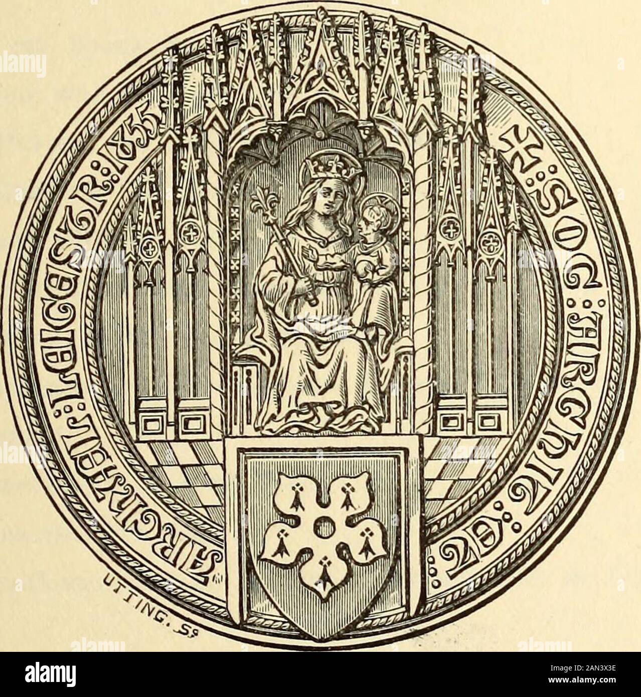 Transazioni della Leicestershire Architectural and Archaeological Society . Leicester: Clarke E HODGSON, 5, Gallowtree Gate, 1885. Prezzo Tre Shillings a?id Sixpence.[se inviato per errore per essere restituito ai Messrs Clarke & Hodgson,5, Gallowtree Gate, Leicester.] RACCOLTA GENEALOGICA TRANSAZIONI dei LEICETERSHIRESOCIETY. VOL. VI P A E T II. LEICESTEK: Clarke E HODGSON, 5, GrALLOWTEE grata, 1885. Sommario. Elenco membri, &c.. .... Regole ...... Catalogo dei libri, &c, in occasione della riunione annuale del bibliotecario, 28th gennaio 1884 .29th relazione annuale, e StatementBi-Monthly Meeting, Foto Stock