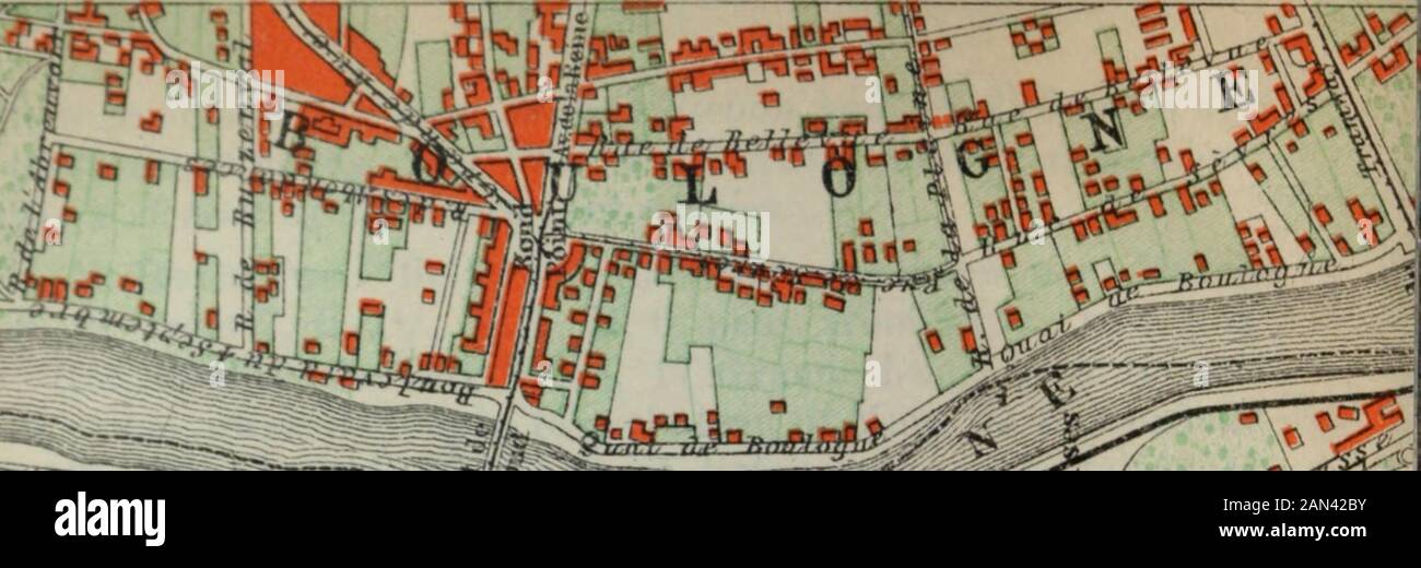 Parigi e dintorni, con percorsi da Londra a Parigi : manuale per i viaggiatori . moli. Stazioni all'interno di Parigi, vedere Appx., pag. 57, e i piani. Ai piedi della lunga Allee des Cygnes c'è la statua di Bartolomeo della libertà(). 243;. Più avanti abbiamo una bella vista del Pont d/Auteuil con il suo viadotto (p.. 243); poi un'altra delle colline di Meudon e la cupola del suo osservatorio, dell'Orfanotrofio di Fleury (p. 351), di St-Cloud con il suo campanile, e di Mont-Valerien (p. 356).-sulla destra, la stazione di Auteuil (Point du Jour; PI. G, 4). A theleft è il Champ de Manojuvres dIssy (p. 350). Destra, Foto Stock