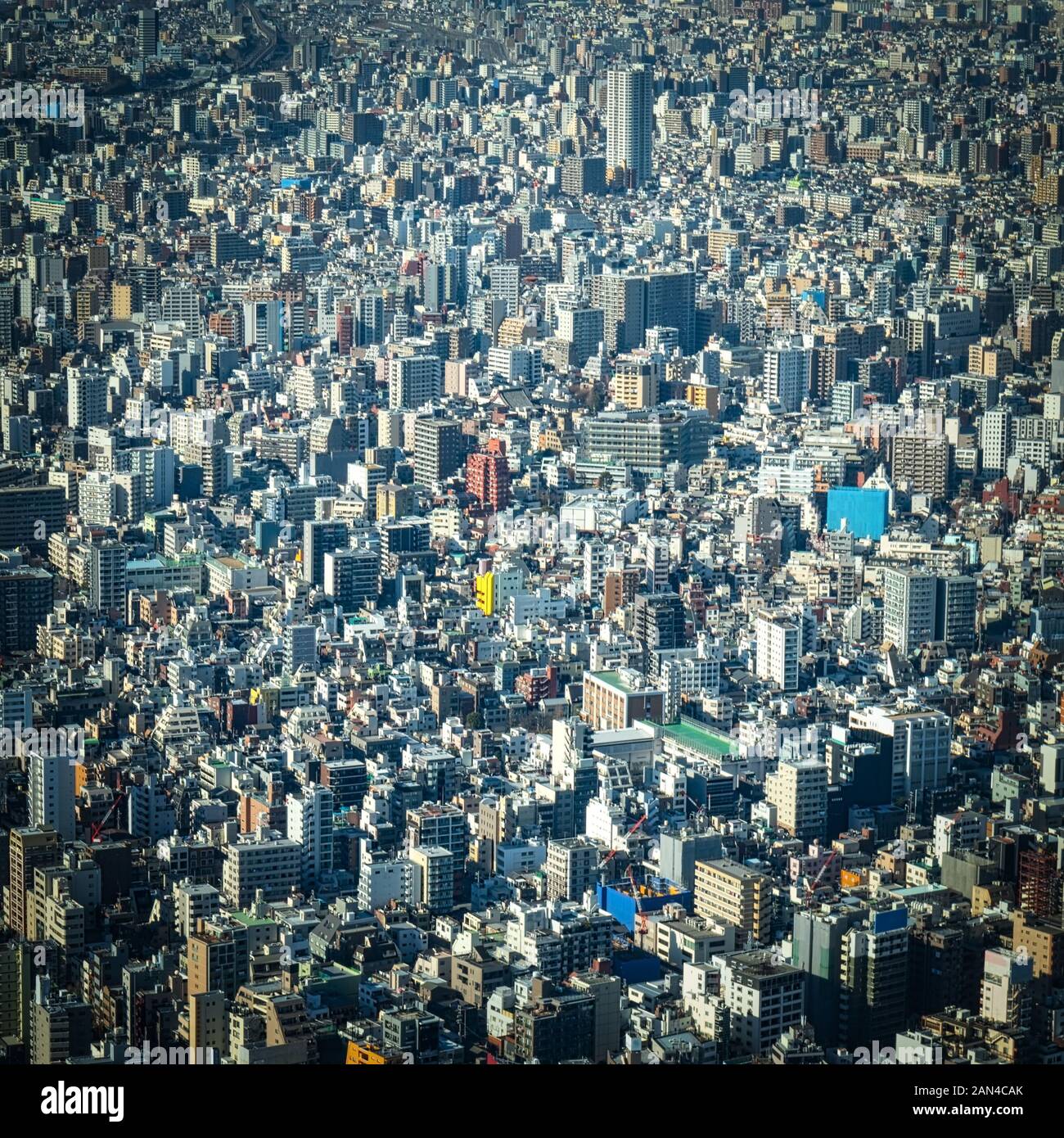 Una veduta aerea di Tokyo, Giappone. Foto Stock