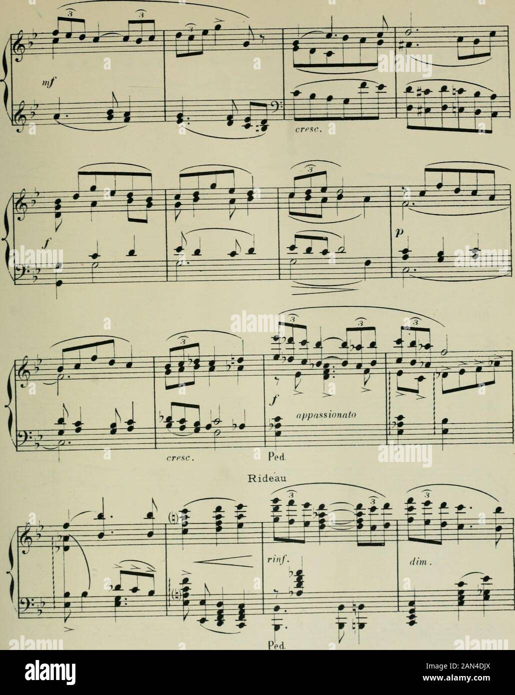 Phryné; opéra-comique en deux actesPoème de LAugé de LassusPartition chant et piano, réduite par l'auteur, avec un dessin de FMarcotte . iiif lsprcss. 89. P L t -9-0- -9.- *5 ^=f^œ ^rfm .;77- Vd. 64-2 90 / dim. * ^ f- ^ ^=* -^T^ :zzr Foto Stock