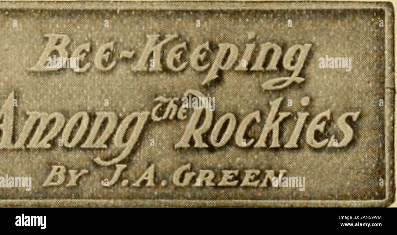 Spighe in bee cultura . in una rigida applicazione della legge,e pensiamo di knovv il gli apicoltori del paese abbastanza bene per poter dire che essi saranno bevery serio i sostenitori della nuova legge, andwill lavora con il Dipartimento di Agricul-ture in applicazione di esso. A meno che tutti i segni non riescono, itis solo una questione di tempo quando ogni membro trovanella Unione dovrà possedere una pura-cibo lawframed in stretta conformità con la nazione-al diritto. Il Vermont ha un nuovo pura lawbased alimentare a livello nazionale o Hepburn legge. In-diana, Louisiana, Colorado, California, Mis-souri e Kansas sono sempre in linea a passsimilar leggi. Può sembrare a s Foto Stock