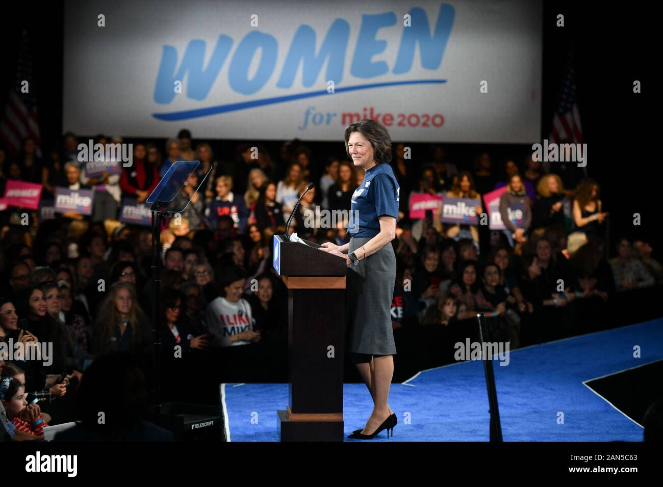 Mike Bloomberg "Donne per Mike' movimento evento kickoff, elezioni presidenziali americane di campagna elettorale, lo Sheraton Hotel, New York - 15 Gen 2020 - Diana Taylor Foto Stock