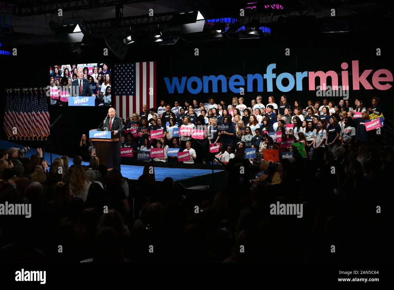 Mike Bloomberg 'Women for Mike' evento di kickoff del movimento, US Presidential Elezione Campagna, Sheraton Hotel, New York - 15 Jan 2020 - Michael Bloombe Foto Stock