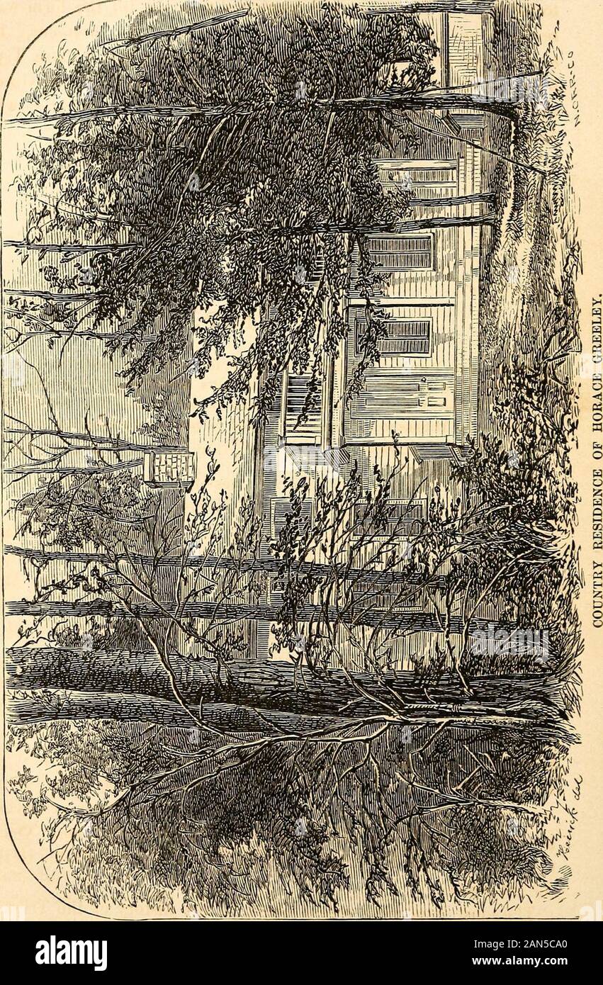 La vita di Horace Greeley, editor di 'New York tribune" : dalla sua nascita al tempo presente . si è rivelata Aifection, e quando più tardi sooneror l ora di agonia mortale deve venire, lasciate che sia il mio ultimo sguardo fissato sulla eyesthat non ti dimentichi di me quando io sono andato, e lasciate che le mie ceneri riposano in che con-suolo geniale che però mi ci può essere stimato o odiato, è ancora la mia terra owngreen forever ! Nettuno era più gentile per la voyager sul suo homeward thanhe era stato il suo passaggio verso l'esterno. I cieli sono state più chiare, la•i venti più favorevoli e più delicato. Un paio di giorni, non in maniera intollerabile dis-gradevole, lo ha atterrato su Foto Stock