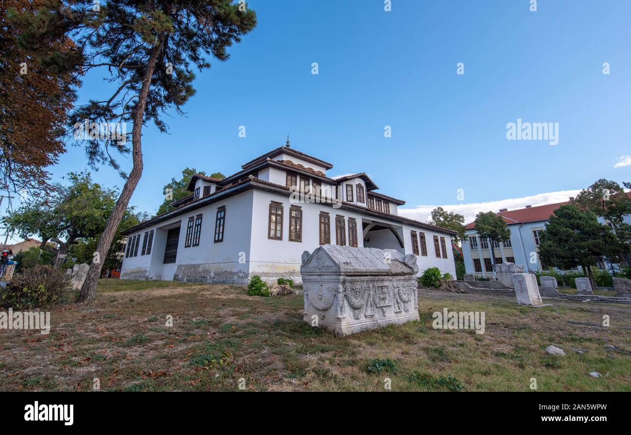 Museo di Storia Konaka, un monumento architettonico e culturale unico. Edificio architettonico rinascimentale bulgaro a Vidin, Bulgaria Foto Stock