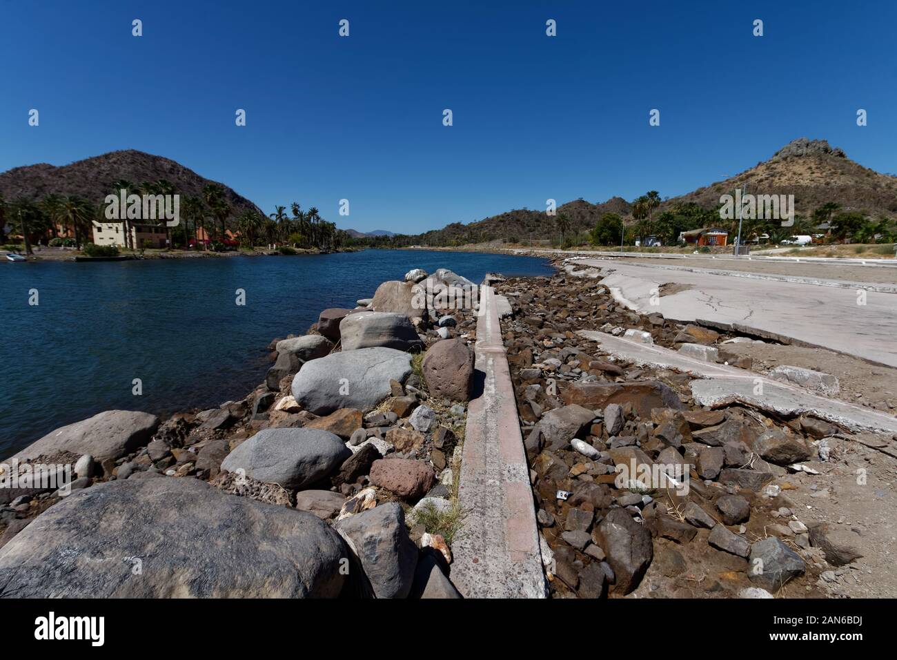 Bannks di Rio di Santa Rosalia a Mulege Foto Stock