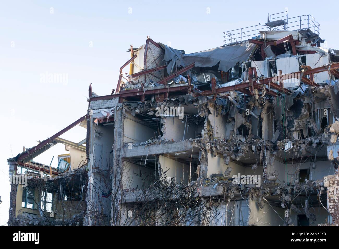 La rovina di un edificio, Hoerde, Dortmund, Renania settentrionale-Vestfalia, Germania, Europa Foto Stock