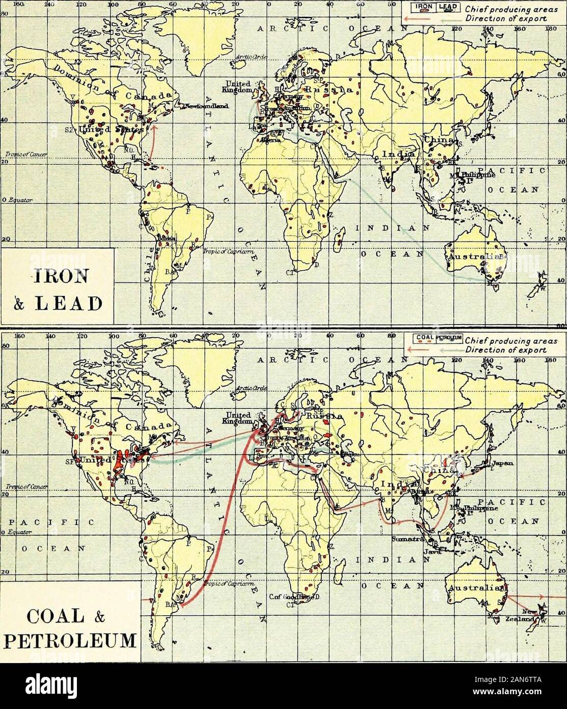 Un atlante di geografia commerciale . Argento Una anni di produzione (valore in £" stalini) Messico 8,439,]67 Uuited membri Canada 6,403,984 2,644,540 1,532,428 GevmaiiV 843,047 Perù Australia Bolivia 716.288 479,257 448,167 Giappone Spagna 400.000? Diamanti UNA ANNI DI PRODUZIONE (valore in Jos sterling)Capo di Buona Speranza ... Transvaal 4,419,789 1,580,800 Orange Free stato ... 1,288,420 tedesco S.W. Africa ... 1,060,500 Brasile 96,717 Rhodesia 11.000 British Gniana 6,188. Ferro per anni la produzione di ghisa TonsUnited membri 26,981,019 Germania Regno Unito , Francia Russia Austiiii-Hungary, Belgio Canada acciaio Foto Stock