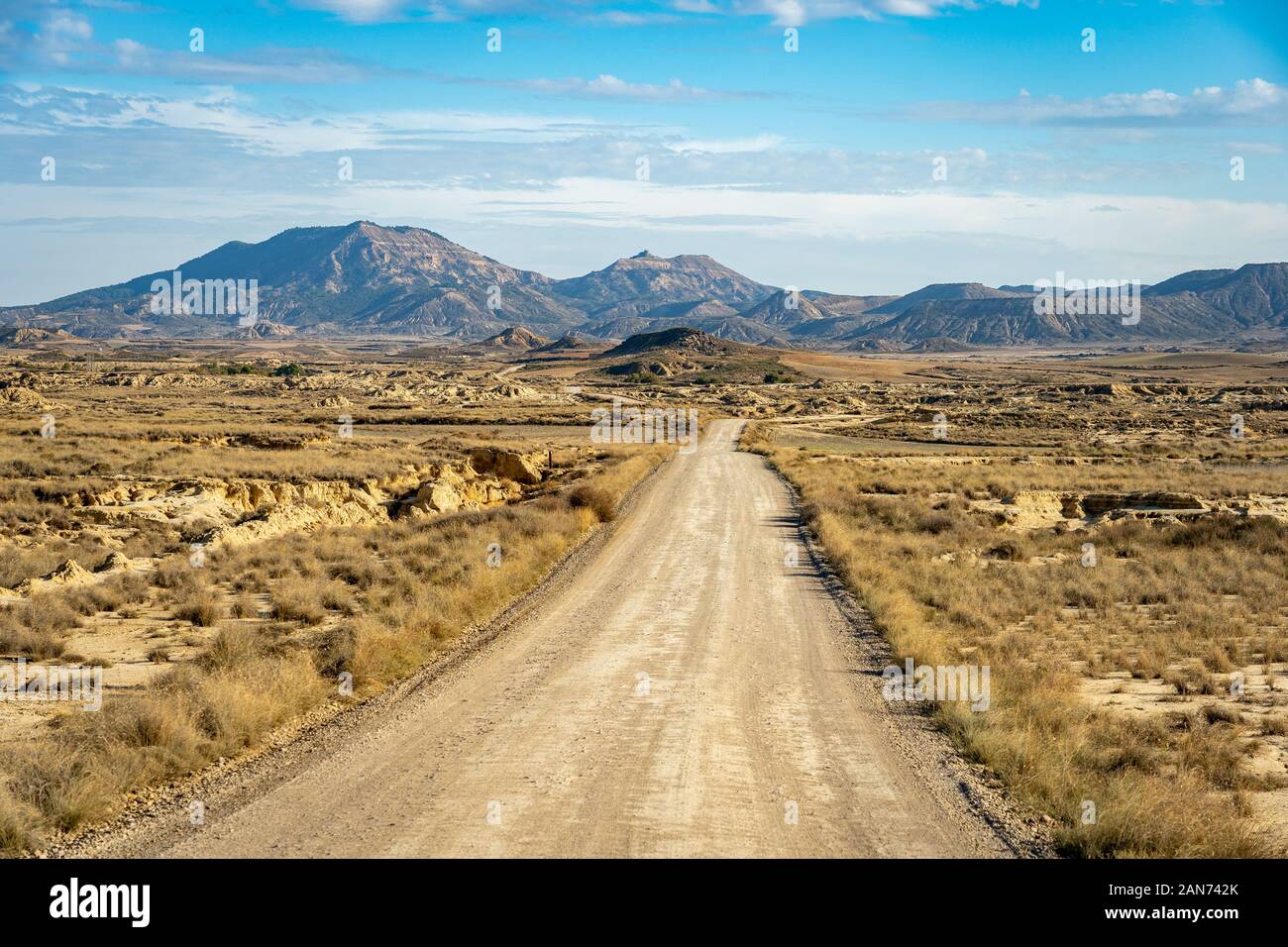 Bardenas Reales - un semi-deserto regione naturale nel sud-est della Navarra (Spagna) Foto Stock