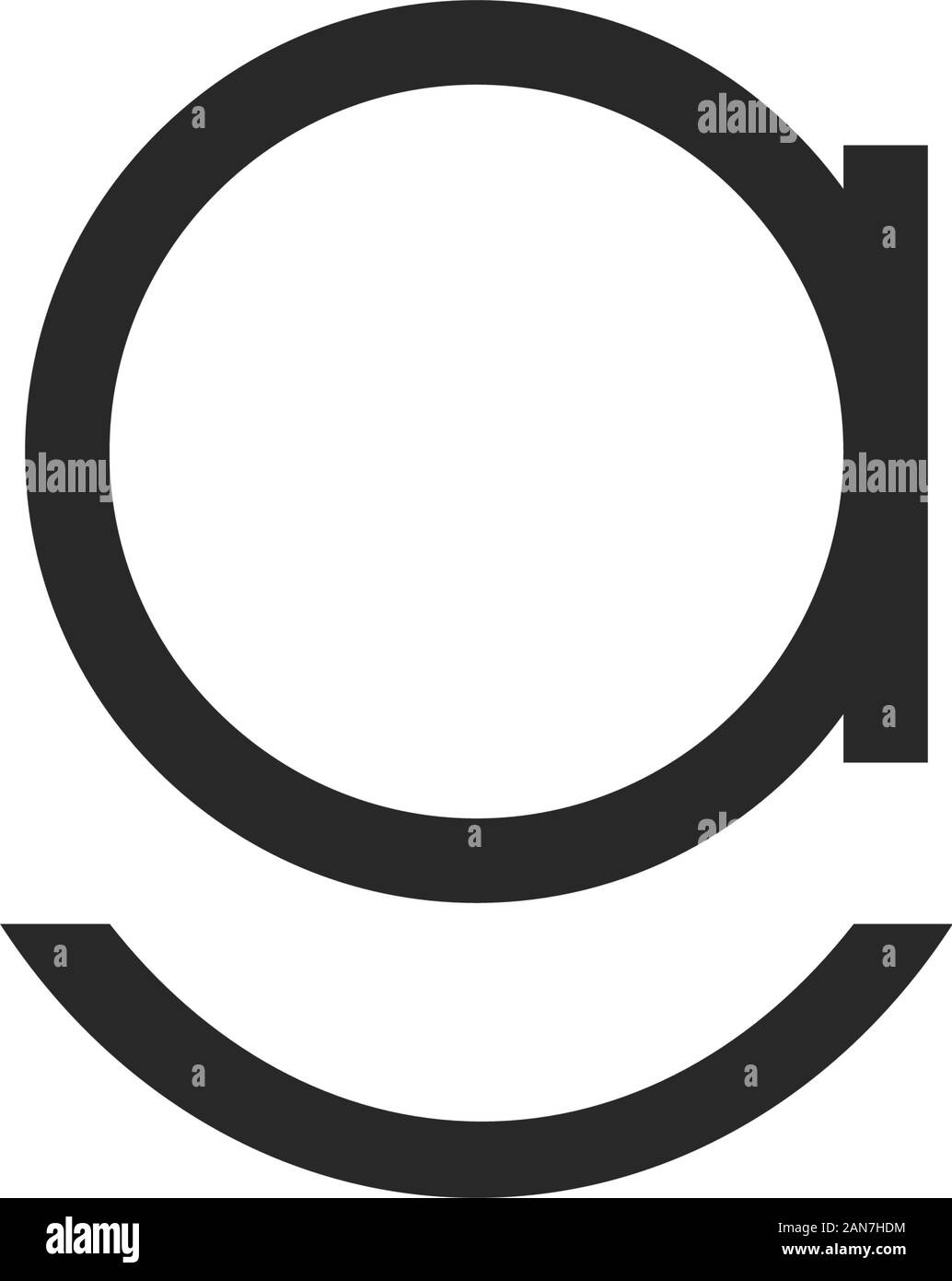 Lettera iniziale gaor ag logo design vettoriali Illustrazione Vettoriale