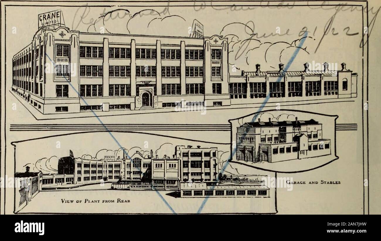 Canadian transportation & distribution management . n AnyQuantity in conformità con la sua pubblicato pro-grammo di espansione il DominionOxygen Company, Limited, announcesthe apertura di ancora un altro Distribut-ting Station a Welland. Questo nuovo collegamento nel dominio ossigeno ser-vice catena, insieme con le stazioni di simili atMontreal, Hamilton, Windsor e Toronto,rendono possibile fornire molto puro oxygenin qualsiasi quantità desiderata per ogni punto. Ogni ordine per dominio di ossigeno filledon è il giorno in cui è ricevuta, assicurando così toCanadian gli utenti di ossigeno di un immancabile andprompt -l'alimentazione in alta capacità cy Foto Stock
