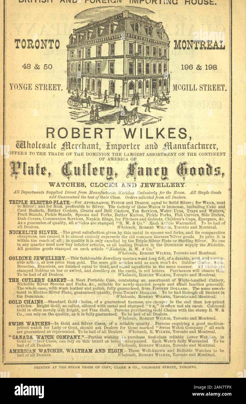 L'Almanacco canadese e la directory 1875-1876 . 3 50°h m 8 5 52 29 lune fasi.-La presente tabella indica i tempi per i quattro meridiani quando il Mon passa il longitudesof geocentrica 0°, 90°, 180° e 270° est del sun. Esso fornisce anche i tempi del suo più grande aod minima distanza dalla terra. Twilight. In questa tabella sono riportati i tempi in cui twilight inizia la mattina e finisce la sera,"&GT;., i tempi whea il centro dei Suns è di 18° al di sotto dell'orizzonte. Maggior allungamento di ths Stella Polare.-questa colonna (dre la maggior azimuth della Stella Polare est o westfrom il meridiano come observ Foto Stock