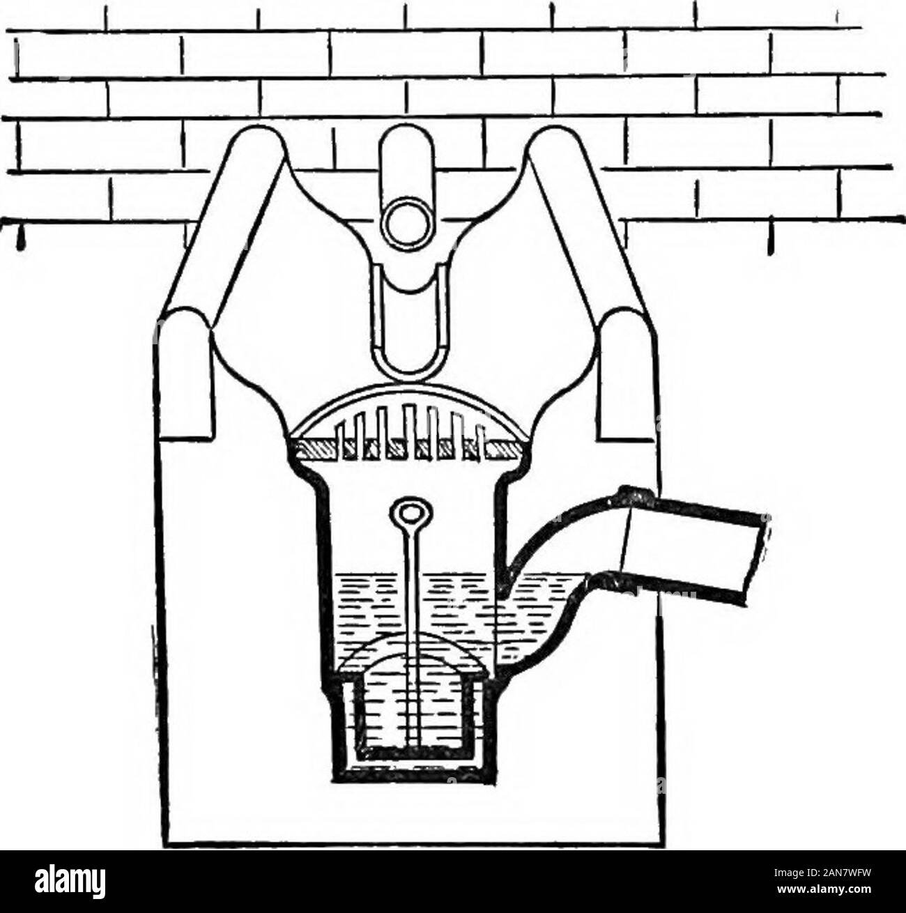 Igiene pratica; un manuale per gli ispettori sanitari e altri;con apxon Diritto sanitario, da Herbert Manley . Fig. 40. Fig. 41. che i rifiuti-tubi si scarica su di un canale aperto che conducono la trappola. Il bye-legge in questione (n. 66, paragrafo 4) readsas segue:- egli deve causare rifiuti-tubo da ogni stanza da bagno,lavello (non essendo un slop-sink costruito o adattato per essere usato forreceiving qualsiasi solido o liquido filth), o per wc, il trabocco-tubazionedalla qualsiasi cistern e da ogni cassetta di sicurezza sotto qualsiasi vasca da bagno o water-closet, e ogni tubo in tale edificio per il trasporto delle acque reflue off, per essere prelevati attraverso Foto Stock