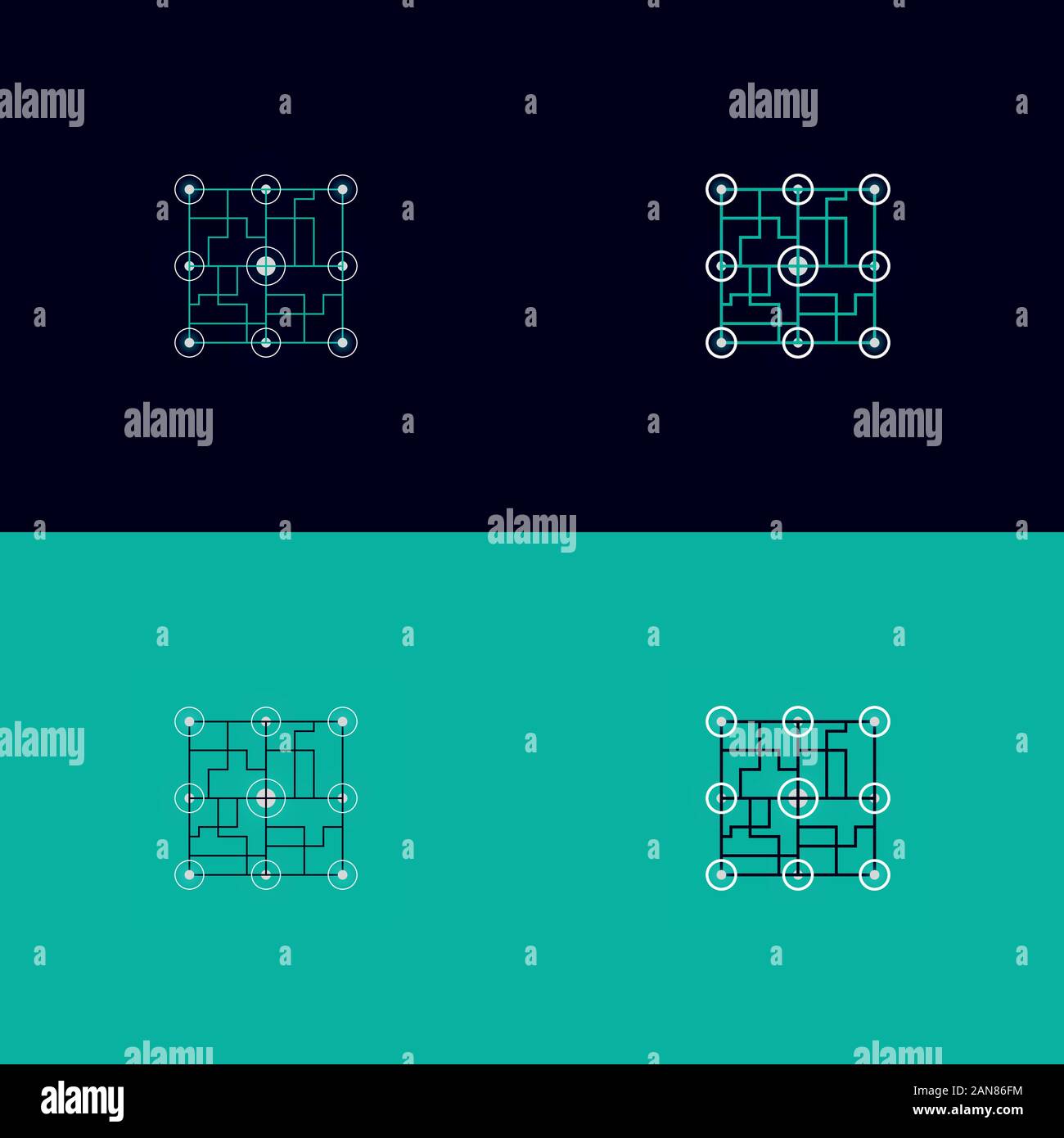 Un logo unico che può aiutare il vostro business a crescere fino Illustrazione Vettoriale
