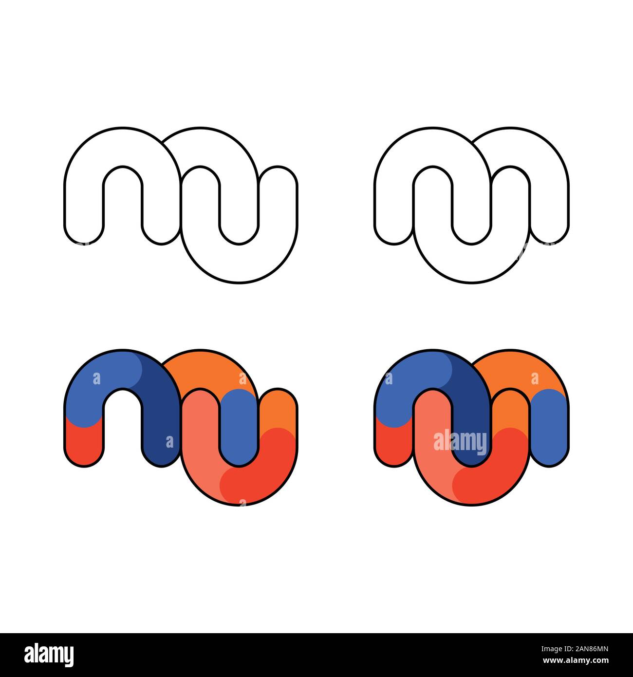 Un logo unico che può aiutare il vostro business a crescere fino Illustrazione Vettoriale