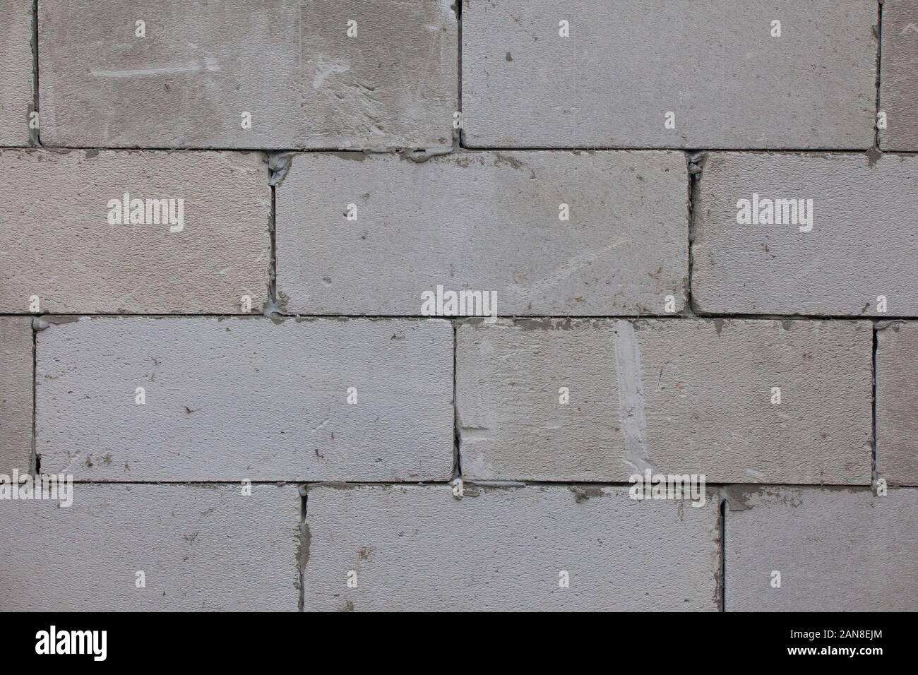 Acc di mattoni o blocchi in casa di nuova costruzione Foto Stock