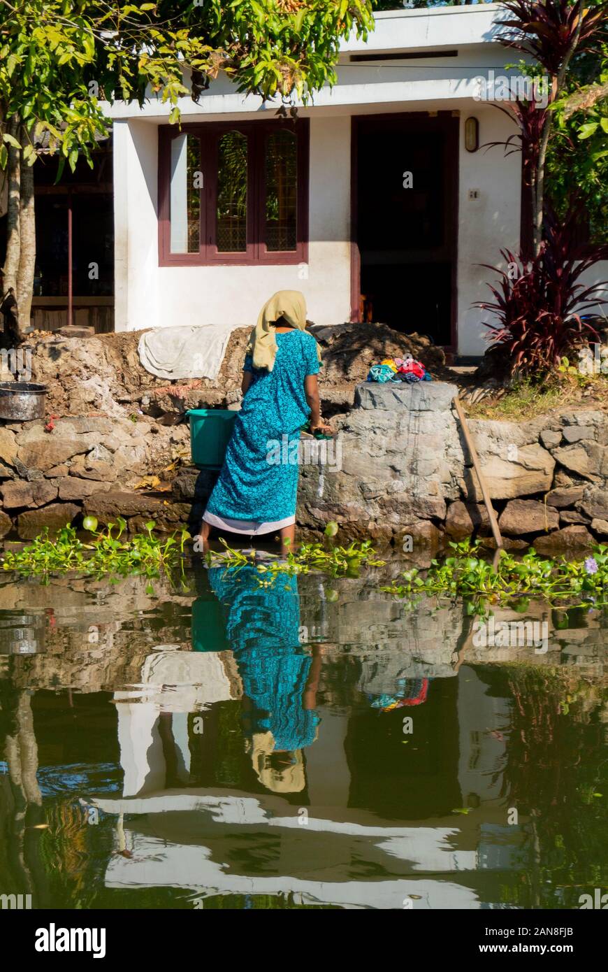 Backwater, Kumarakom, Kerala, India del Sud Foto Stock