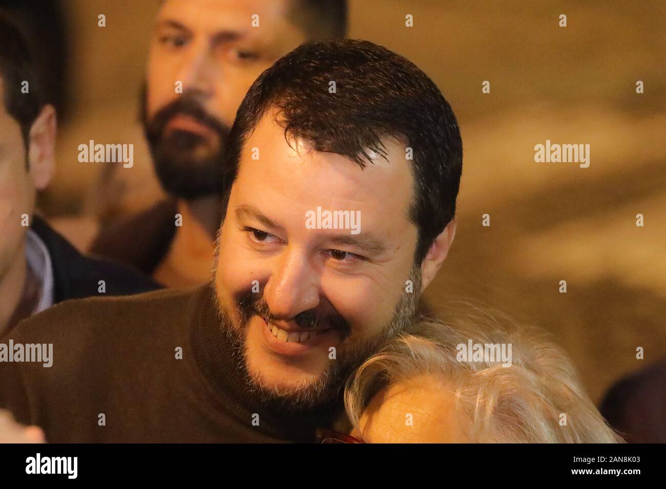 Matteo Salvini, leader del partito italiano, Lega nord Foto Stock