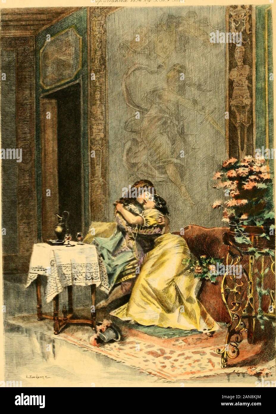 Mademoiselle de Maupin, v2 . s empre essere, nella mia mente, l'uomo che ha aperto al mondo mea di nuove sensazioni. Queste sono cose che un womandoesnt facilmente dimenticare. Anche se assente, farò thinkof è spesso più spesso se si erano con me. Fate del vostro meglio per console Rosetta poveri, chi è likelyto essere almeno come addolorati come voi alla mia partenza. Loveeach altri ben in memoria di me che avete bothloved e citare il mio nome a volte in un bacio. Note 1 come piace a voi. 2 L' ultima parola in questa citazione che giustifica il succeedingepithets, non è nella versione inglese del gioco. i !! Io ! Iilliiiil. (S Foto Stock