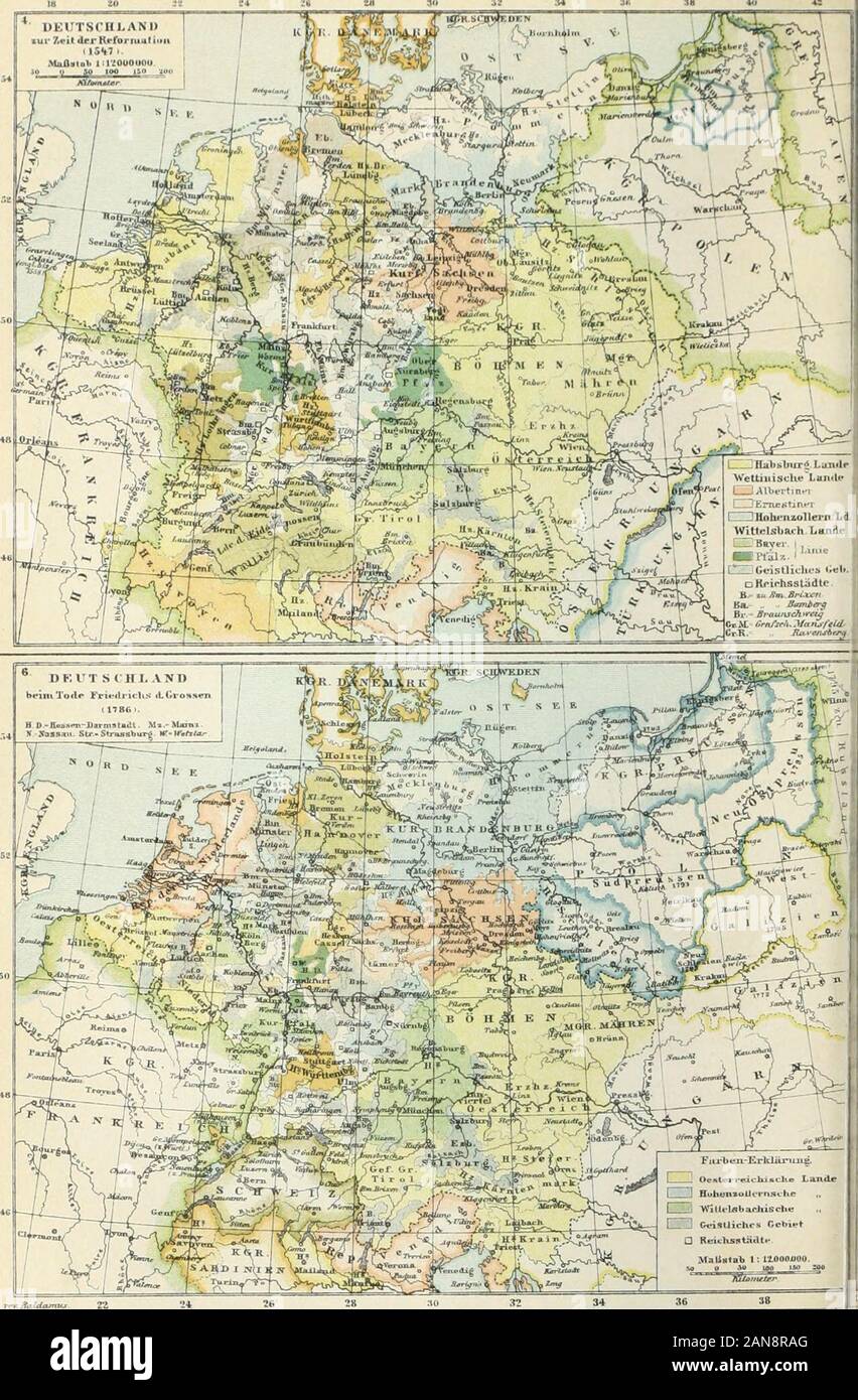 Brockhaus Konversations-Lexikon . (1682) aud)mit Haifer Seopolb. Sod) waren biefe 23erbinbungcnju fd)Wad), um bem mäcbtigen grantreid) mit &??folg entgegenuitreten. Saber Warb 1684 ein 20]äb=riger Süaffenftillftanb ju 9tegensburg Dereinbart,wonad) alles bis jum 1. 3aletta. 1681 SReunierte unbaufserbem aud) Strafsburg bei grantreid) bleibenfoüte, wäbrenb Submig XIV. auf Weitere @robe=rungen in Seutfd)lanb ju Derjidjten Derfprad). SKitÖilfe Don jablreicben beutfeben, aud) branbenb.Jruppen Würbe bann ber Sürlenfrieg glüdlid) juenbc gefübrt; 1683 Warb 2Bien befreit, 1686 Dfeugeftürmt, im folgenbeu S Foto Stock