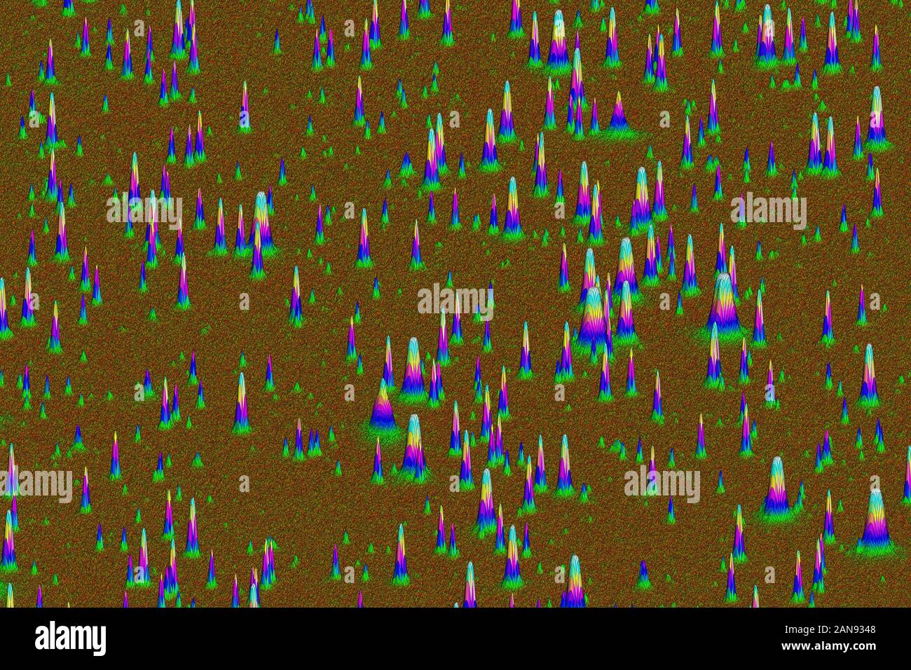Diagramma in 3D picchi illustrazione astratta Foto Stock