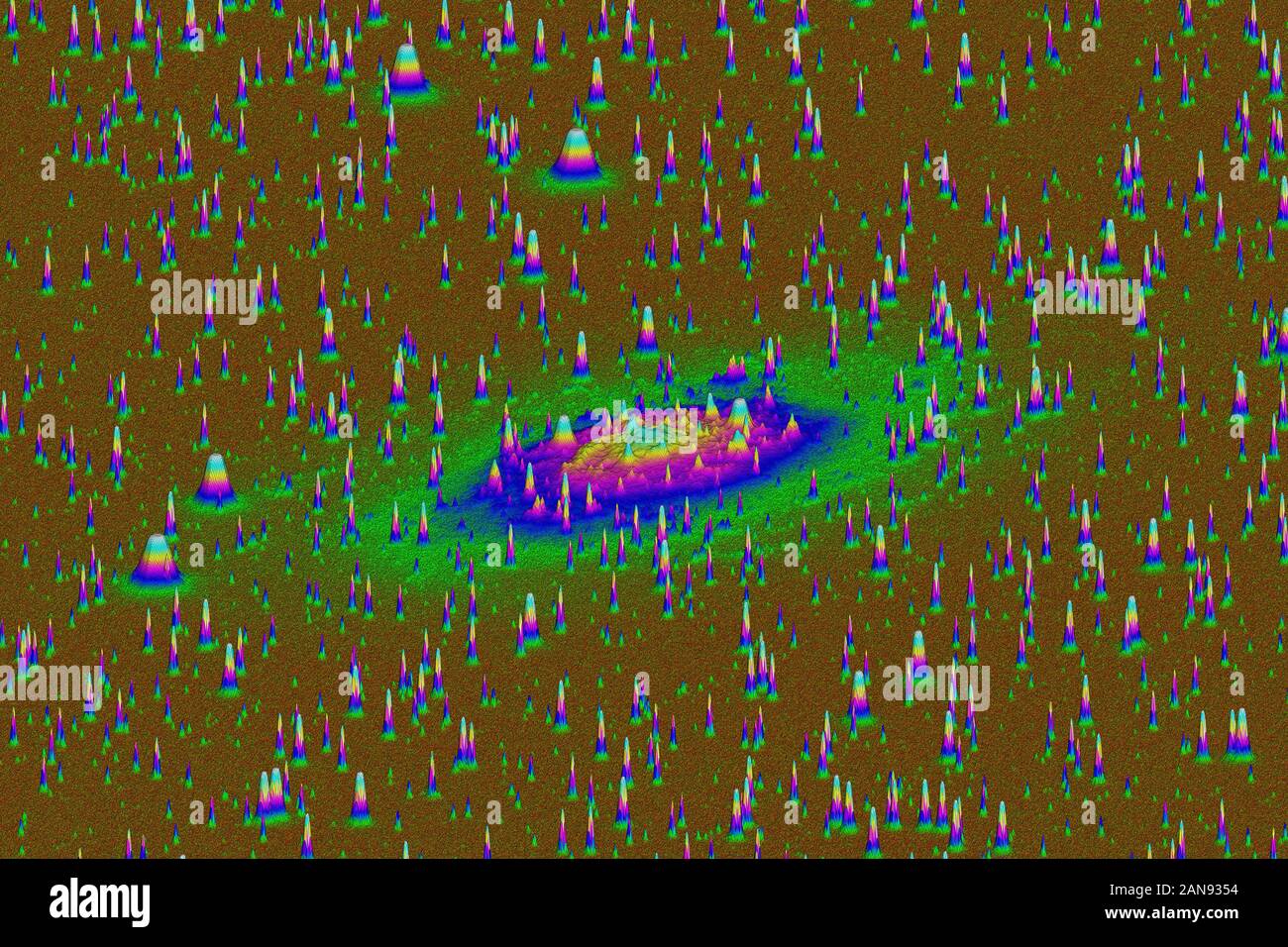3D Schema dei picchi di illustrazione astratta Foto Stock