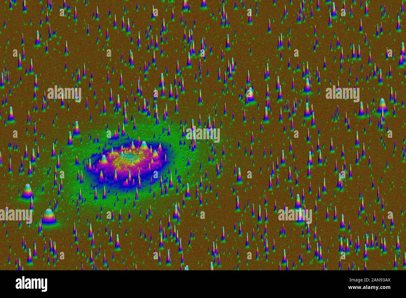 3D Schema dei picchi di illustrazione astratta Foto Stock