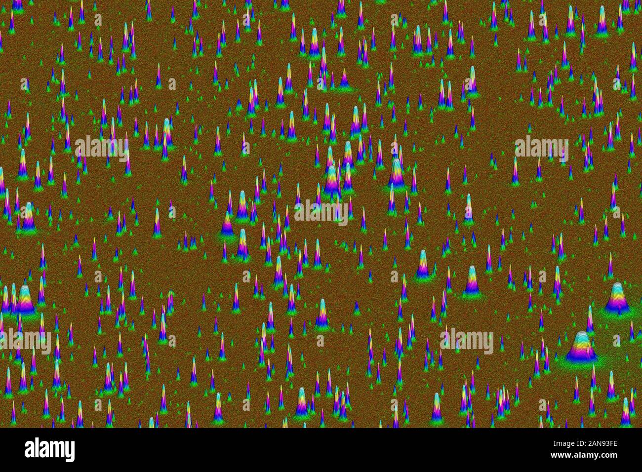 Diagramma in 3D picchi illustrazione astratta Foto Stock
